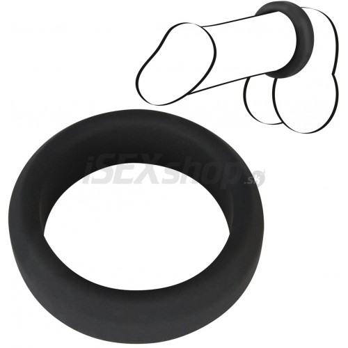Silikónový erekčný krúžok na penis Black Velvets 3,8 cm